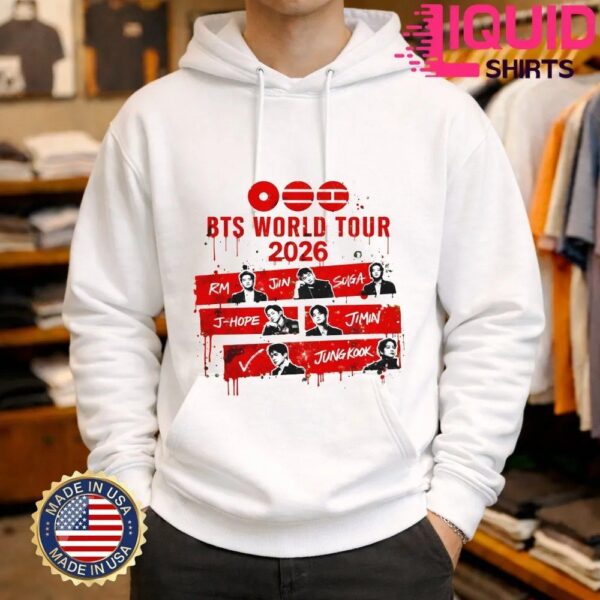 BTS Grunge Members Signature KPop Graphic World Tour 2026 Shirt